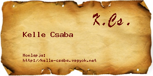 Kelle Csaba névjegykártya