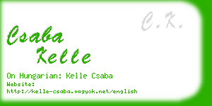 csaba kelle business card